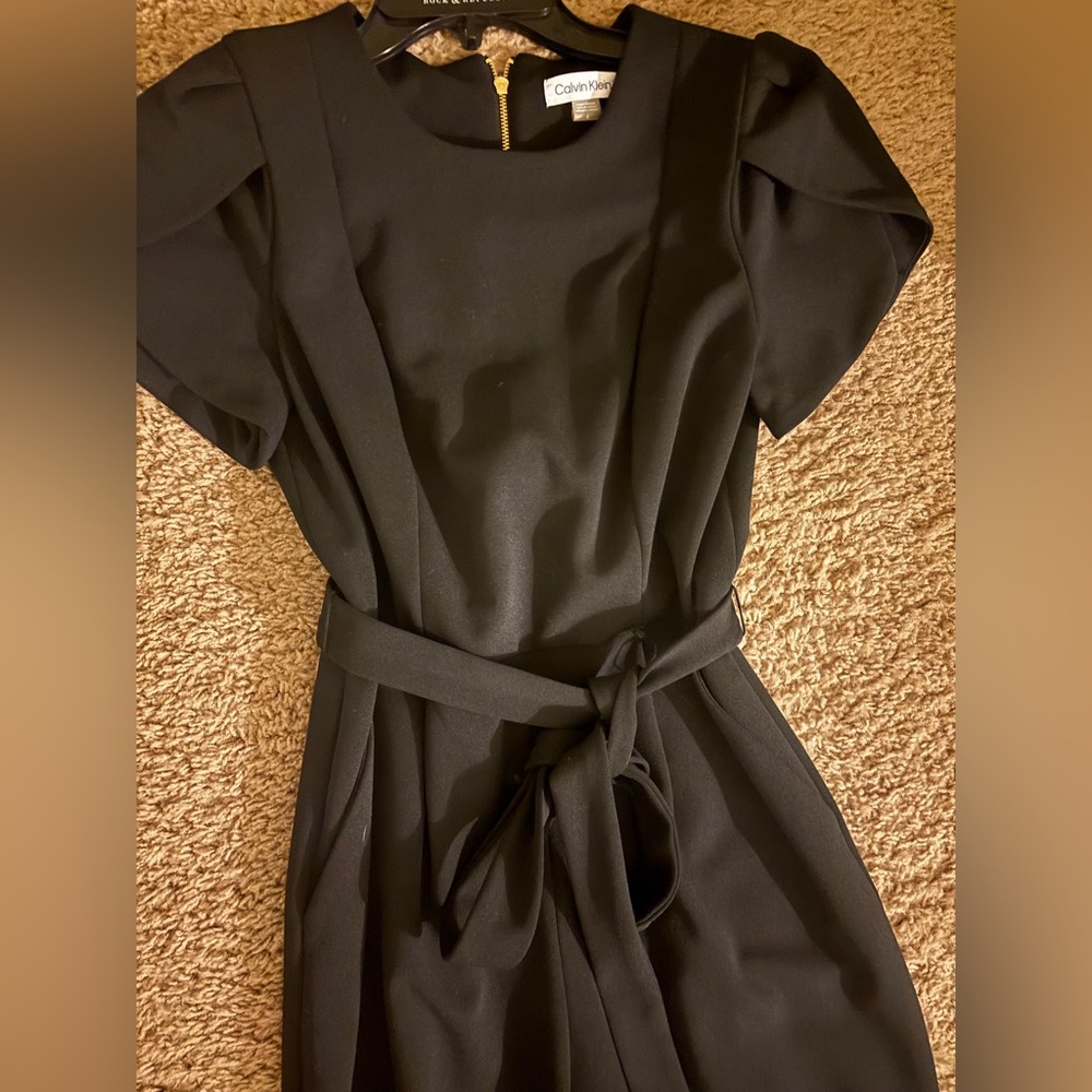 Calvin Klein Black Short Sleeve Jumpsuit